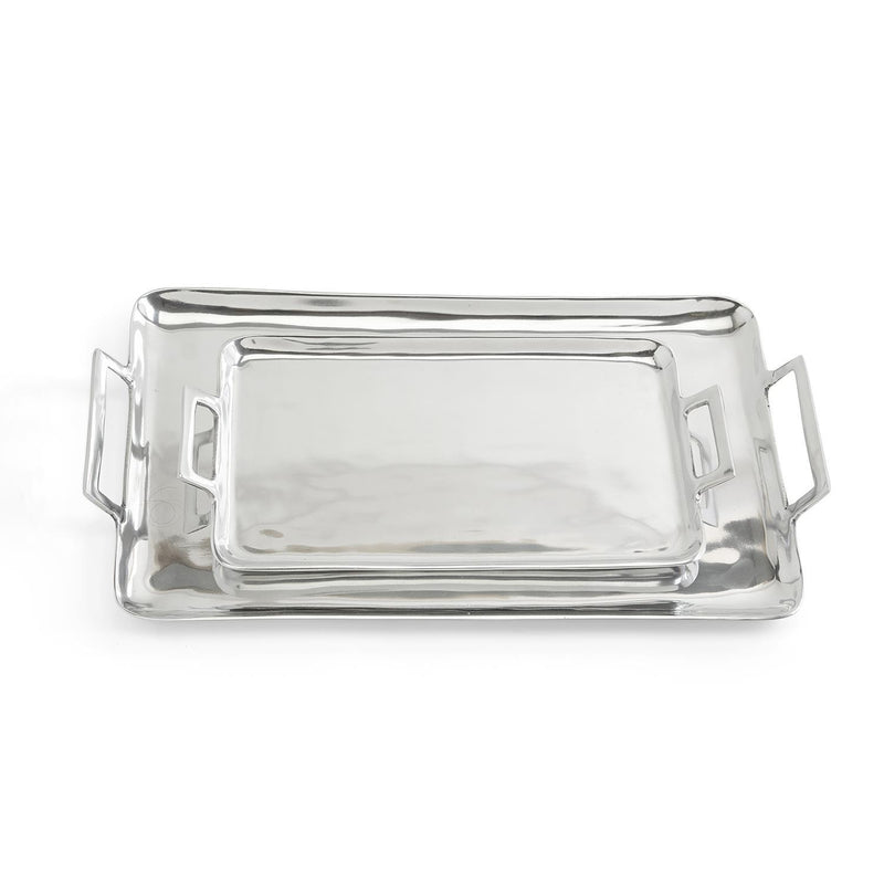 media image for crillion s 2 high polished silver trays with handles 2 254
