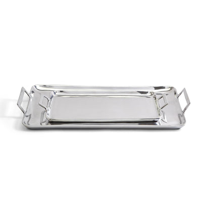 product image for crillion s 2 high polished silver trays with handles 3 30