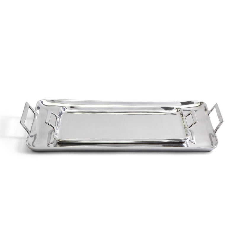 media image for crillion s 2 high polished silver trays with handles 3 261