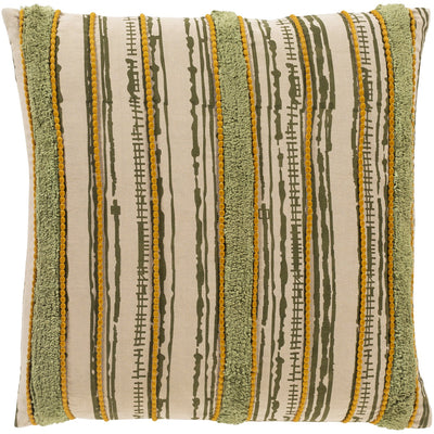 product image of Tanzania TZN-003 Woven Pillow in Olive & Beige by Surya 562