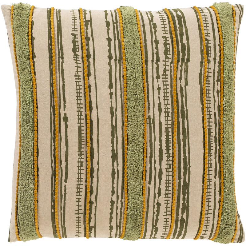 media image for Tanzania TZN-003 Woven Pillow in Olive & Beige by Surya 23