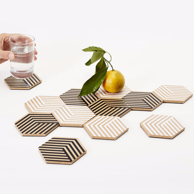 product image for Set of 6 Table Tiles Optic in Various Colors design by Areaware 99