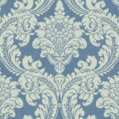 product image for Tapestry Damask Wallpaper in Blue from the Grandmillennial Collection by York Wallcoverings 14