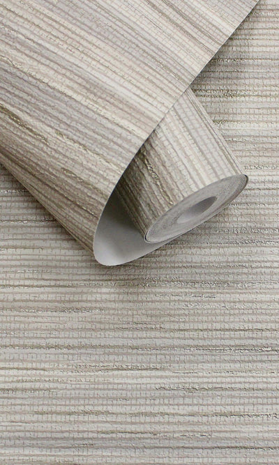 product image for Taupe Plain Grasslike Textured Metallic Wallpaper by Walls Republic 15