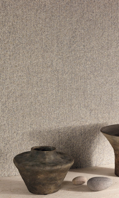 product image for Plain Textile Wallpaper in Taupe by Walls Republic 54