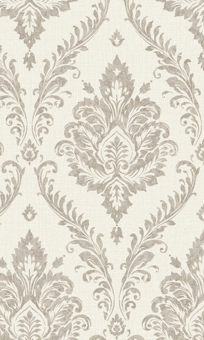 product image of sample tropical damask wallpaper in taupe by walls republic 1 528
