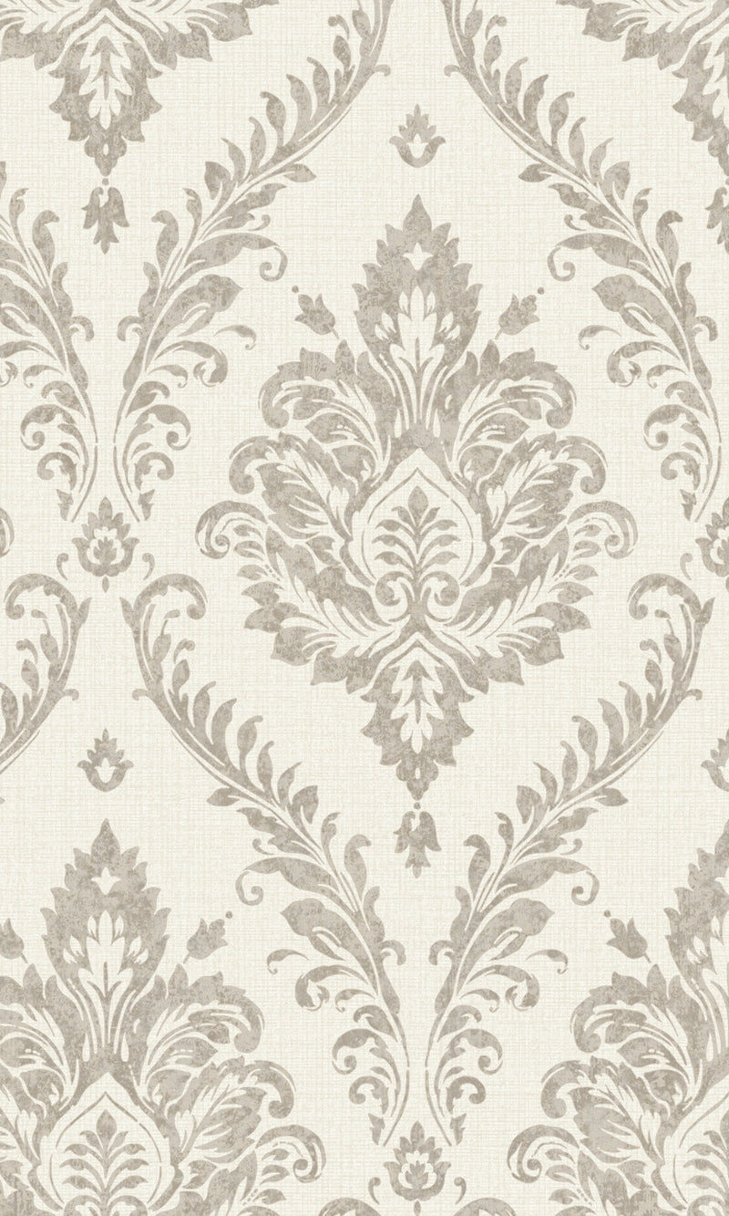media image for sample tropical damask wallpaper in taupe by walls republic 1 283