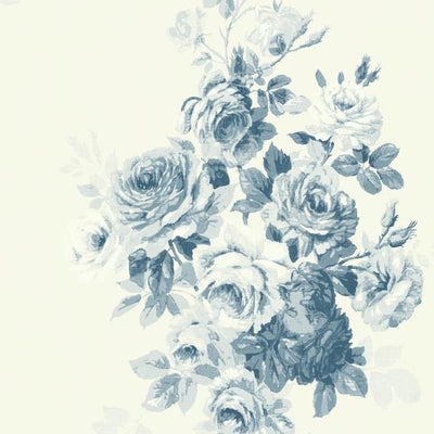 product image for Tea Rose Wallpaper in Blue from Magnolia Home Vol. 2 by Joanna Gaines 37