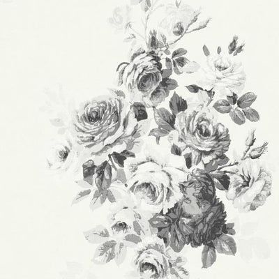 product image for Tea Rose Wallpaper in White and Black from Magnolia Home Vol. 2 by Joanna Gaines 85