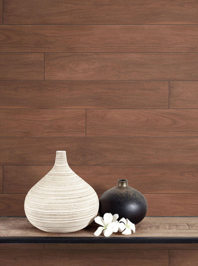 product image for Teak Planks Peel-and-Stick Wallpaper in Mahogany by NextWall 71