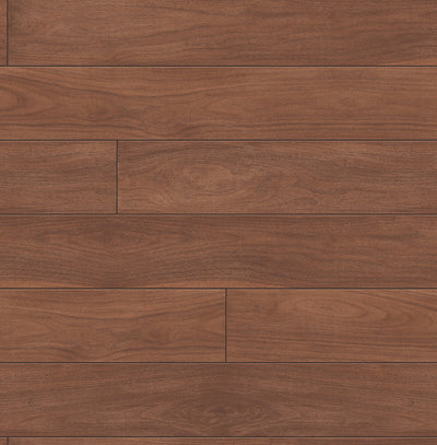 product image of sample teak planks peel and stick wallpaper in mahogany by nextwall 1 589