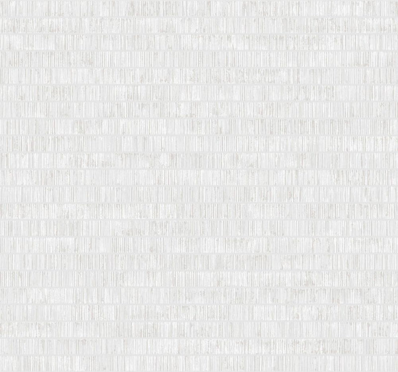 media image for Textured Stripe Wallpaper in Metallic Pearl and White from the Casa Blanca II Collection by Seabrook Wallcoverings 244