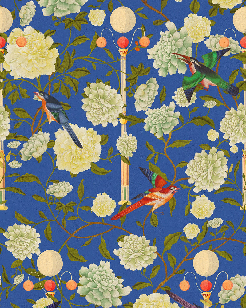 media image for sample the garden of immortality wallpaper in lapis blue from the chinese garden collection by mind the gap 1 269