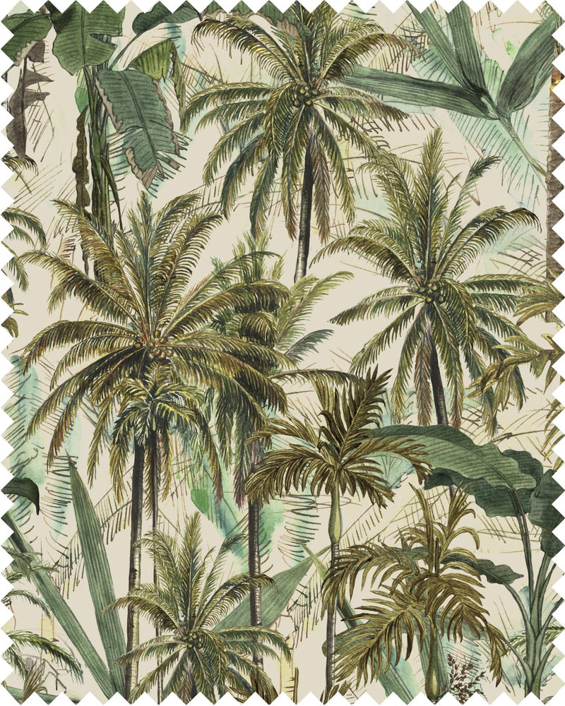 media image for The Jungle Linen Fabric in Taupe by Mind the Gap 25