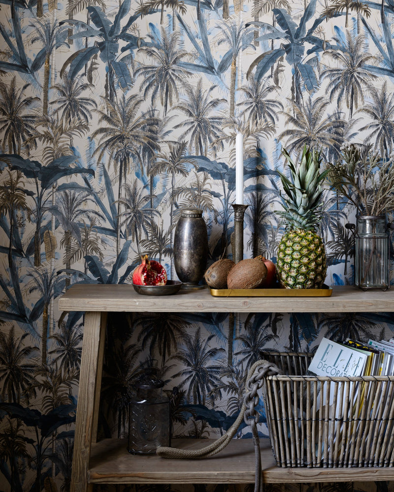 media image for The Jungle Wallpaper in Smoke Blue from the Wallpaper Compendium Collection by Mind the Gap 264