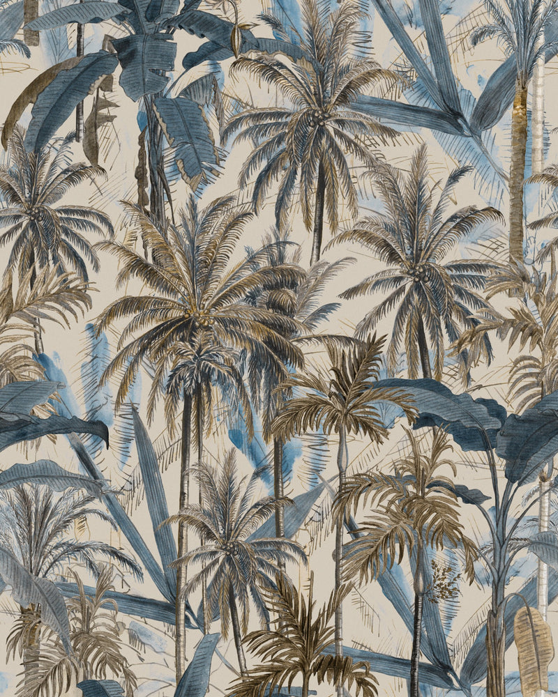 media image for The Jungle Wallpaper in Smoke Blue from the Wallpaper Compendium Collection by Mind the Gap 253