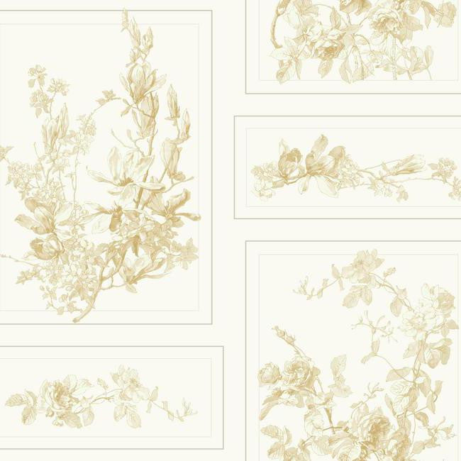 media image for The Magnolia Wallpaper in Neutrals and Cream from the Magnolia Home Collection by Joanna Gaines 236