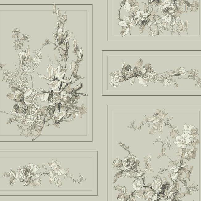 media image for The Magnolia Wallpaper in Warm Grey and Neutrals from the Magnolia Home Collection by Joanna Gaines 221