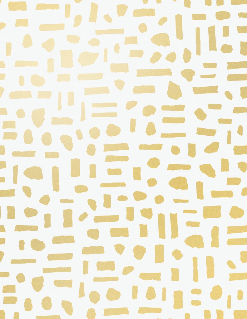media image for The Pearl Wallpaper in Gold on Cream design by Thatcher Studio 20