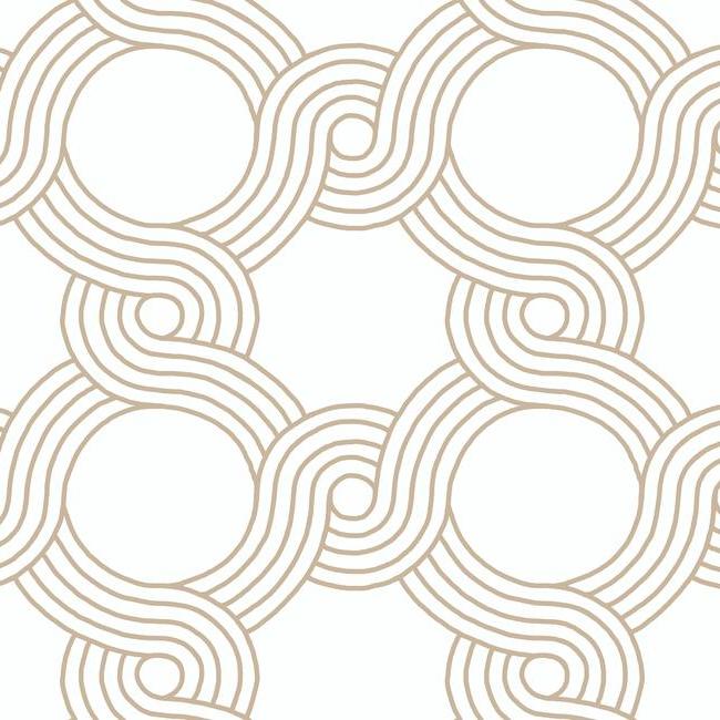 media image for The Twist Wallpaper in Gold from the Geometric Resource Collection by York Wallcoverings 214