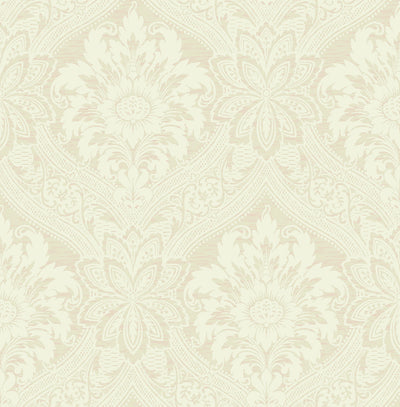 product image of sample thread damask wallpaper in beige from the watercolor florals collection by mayflower wallpaper 1 585