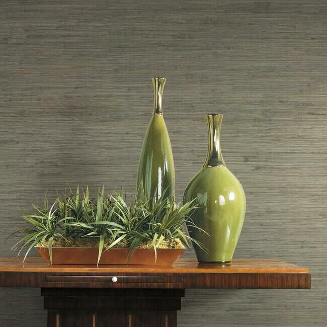 media image for Threaded Jute Wallpaper in Green from the Traveler Collection by Ronald Redding 267