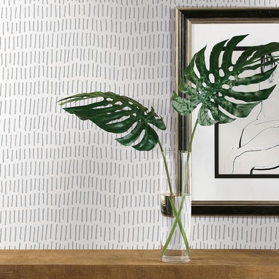 product image for Tick Mark Peel & Stick Wallpaper in Grey by RoomMates for York Wallcoverings 62
