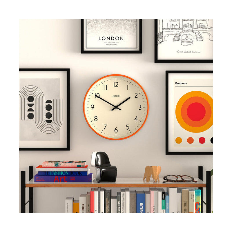 media image for Jones Studio Wall Clock in Orange 269