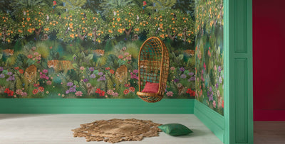 product image for Tiger Grove Wallpaper in Multi from the Daydreams Collection by Matthew Williamson for Osborne & Little 55