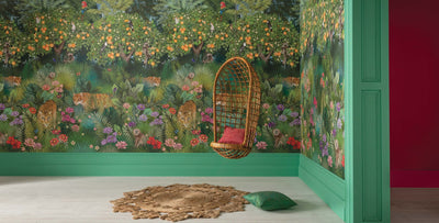 product image for Tiger Grove Wallpaper in Multi from the Daydreams Collection by Matthew Williamson for Osborne & Little 28