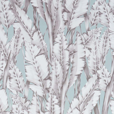 product image of Tiger Leaf Wallpaper in Grey and Ice from the Folium Collection by Osborne & Little 525
