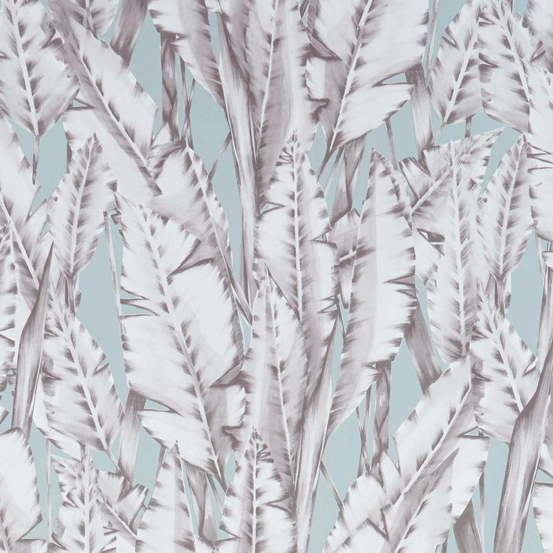 media image for Tiger Leaf Wallpaper in Grey and Ice from the Folium Collection by Osborne & Little 293