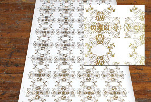 media image for Tigerlace Wallpaper in Gold design by Cavern Home 224