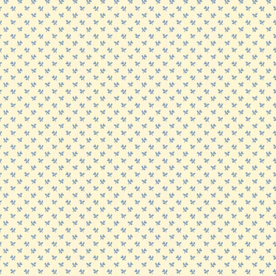 product image of Tiny Flower Wallpaper in Faded Denim 584