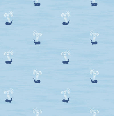 product image for Tiny Whales Wallpaper in Sky Blue and Navy from the Day Dreamers Collection by Seabrook Wallcoverings 58