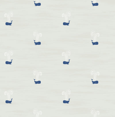 product image of sample tiny whales wallpaper in soft grey and navy from the day dreamers collection by seabrook wallcoverings 1 517