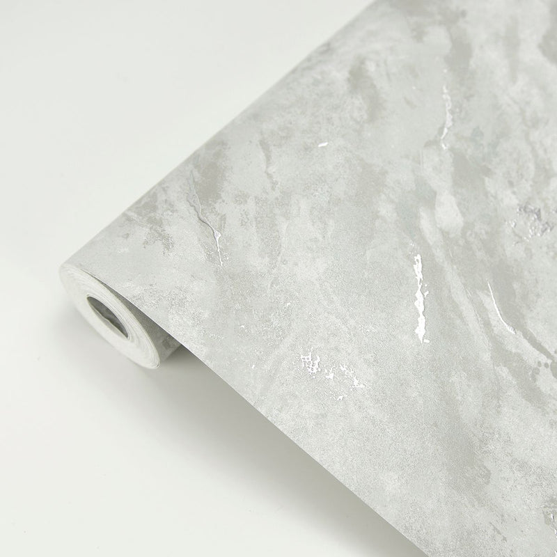 media image for Titania Marble Texture Wallpaper in Silver from the Polished Collection by Brewster Home Fashions 299