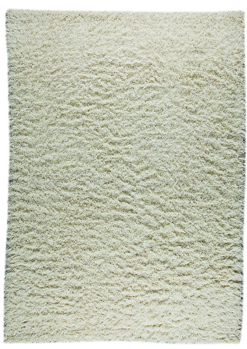 media image for Tokyo Collection Hand Knotted Shaggy Wool and Linen Area Rug in White design by Mat the Basics 283