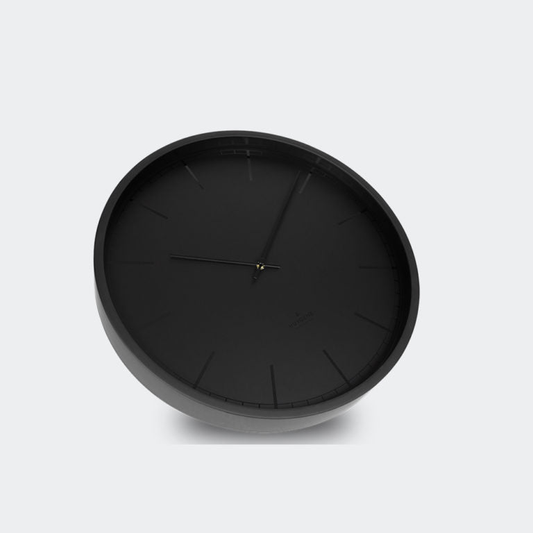 media image for Tone45 Silent Wall Clock Black Index 249