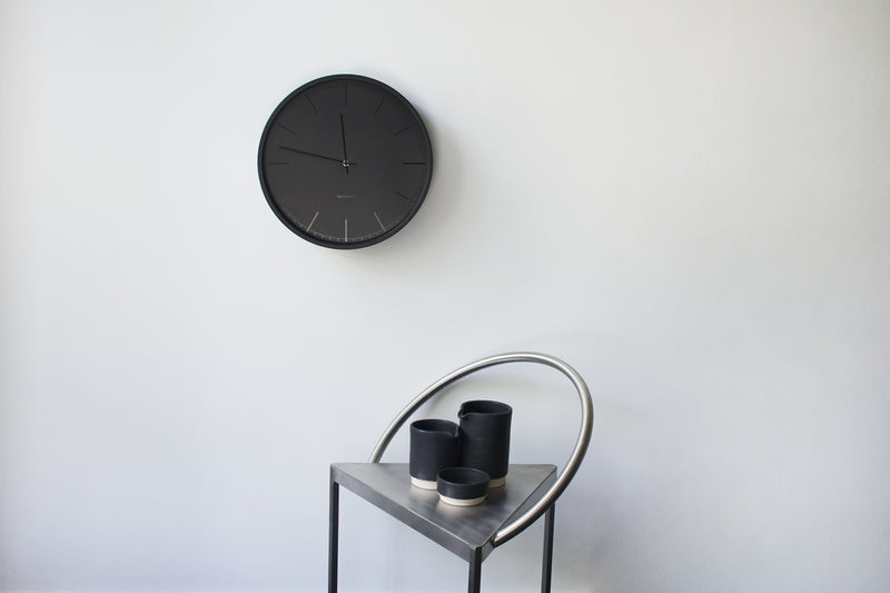 media image for Tone25 Silent Wall Clock Black Index 259