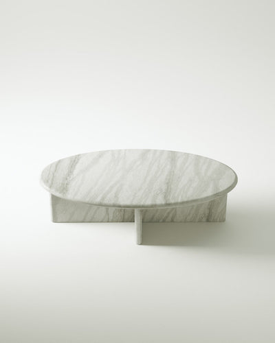 product image for plinth large oval marble coffee table csl4215r slm 6 43