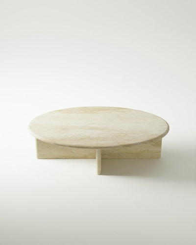product image for plinth small oval marble coffee table csl4212r slm 9 36
