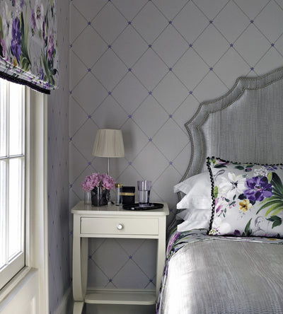 product image for Torosay Wallpaper in Purple and Stone by Nina Campbell for Osborne & Little 87