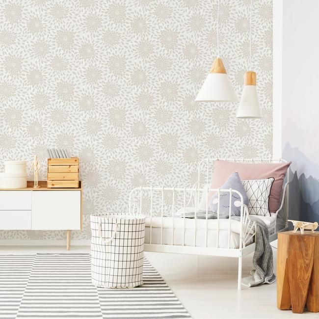 media image for Toss The Bouquet Peel & Stick Wallpaper in Neutral by RoomMates for York Wallcoverings 229