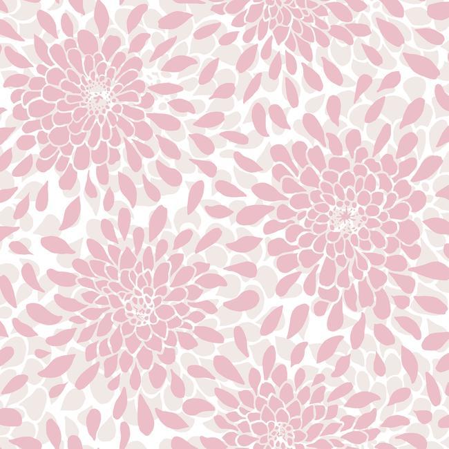 media image for sample toss the bouquet peel stick wallpaper in pink by roommates for york wallcoverings 1 271