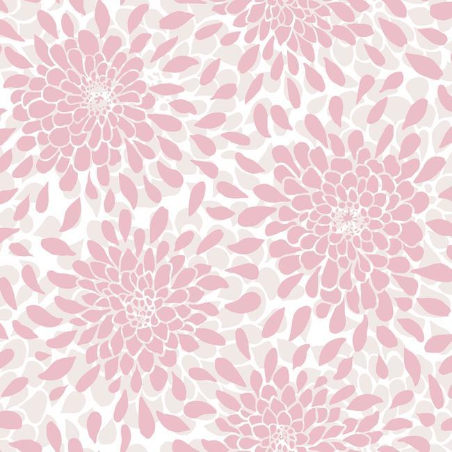 media image for sample toss the bouquet peel stick wallpaper in pink by roommates for york wallcoverings 1 222
