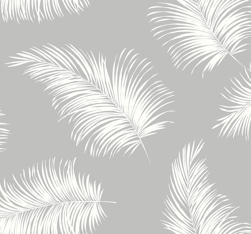 media image for Tossed Palm Peel-and-Stick Wallpaper in Harbor Mist from the Luxe Haven Collection by Lillian August 262