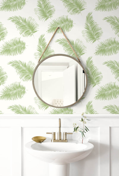 product image for Tossed Palm Peel-and-Stick Wallpaper in Summer Fern from the Luxe Haven Collection by Lillian August 58