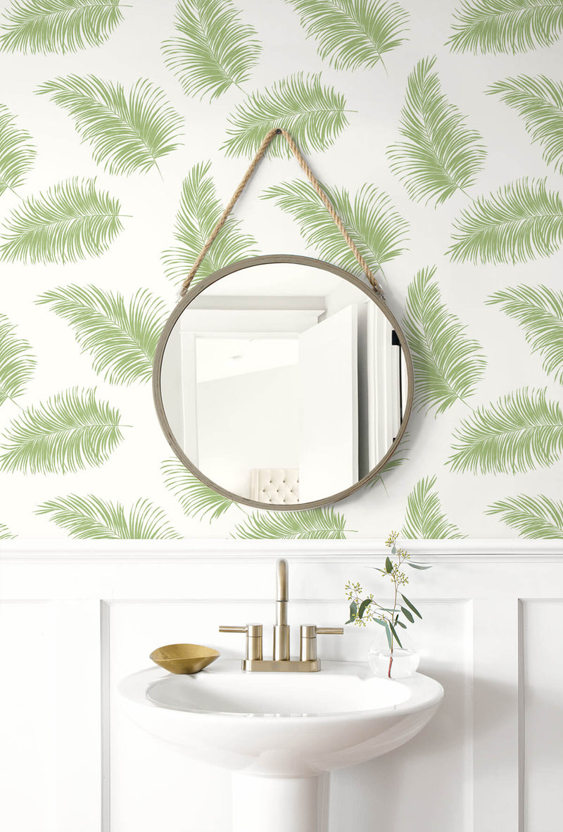 media image for Tossed Palm Peel-and-Stick Wallpaper in Summer Fern from the Luxe Haven Collection by Lillian August 213