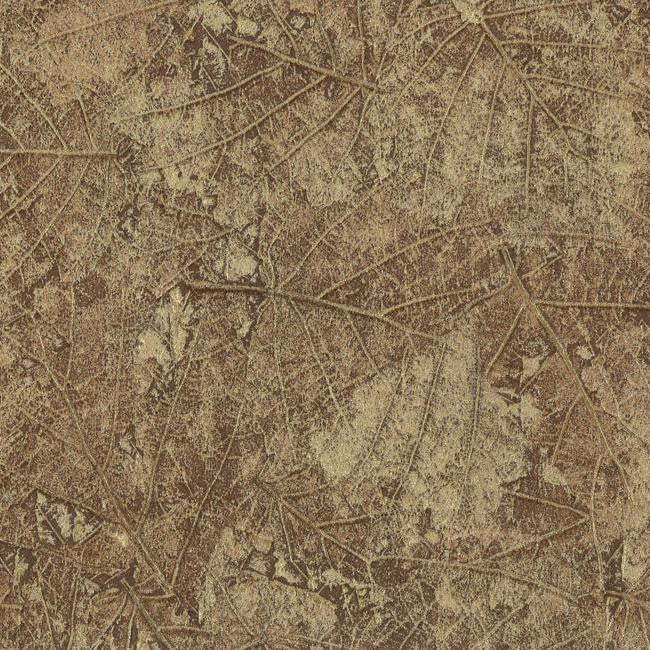 media image for Tossed Leaves Wallpaper in Brown and Gold design by York Wallcoverings 245